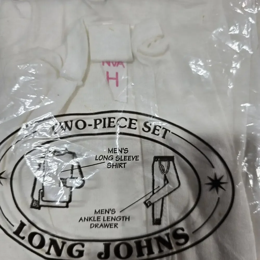 NVA Long Johns Mens Small White Cotton Thermal Underwear 2 Piece Set Germany